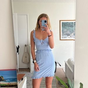 For Love & Lemons Blue Minidress